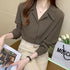 Women Casual Collar Down Formal Shirts
